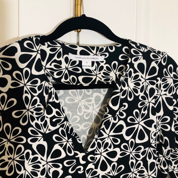 Diane Von Furstenberg Reina Dress 100% Silk Jersey Iconic Summer Dress - Picture 2 of 12